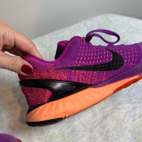 Nike lunarglide 7 Vibrant Purple and Black Running Shoes - Picture 6 of 9